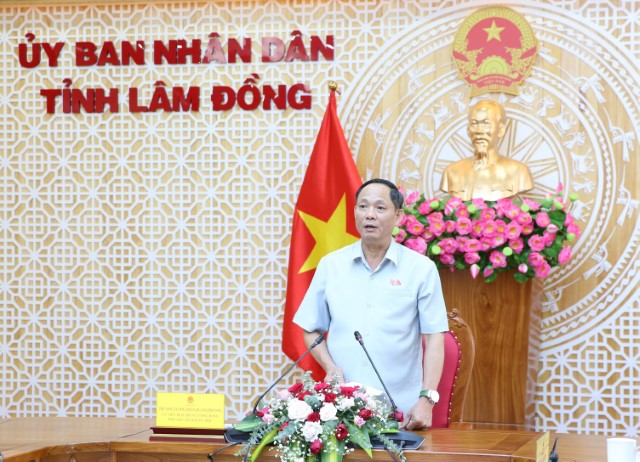 PHÓ CHỦ TỊCH QUỐC HỘI TRẦN QUANG PHƯƠNG LÀM VIỆC VỚI TỈNH LÂM ĐỒNG VỀ DỰ ÁN ĐƯỜNG TRƯỜNG SƠN ĐÔNG